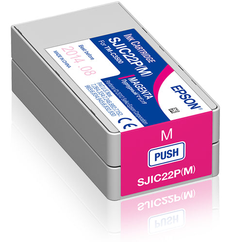 Epson SJIC22P(M): Ink cartridge for ColorWorks C3500 (Magenta) Epson SJIC22P(M): Ink cartridge for ColorWorks C3500 (Magenta)